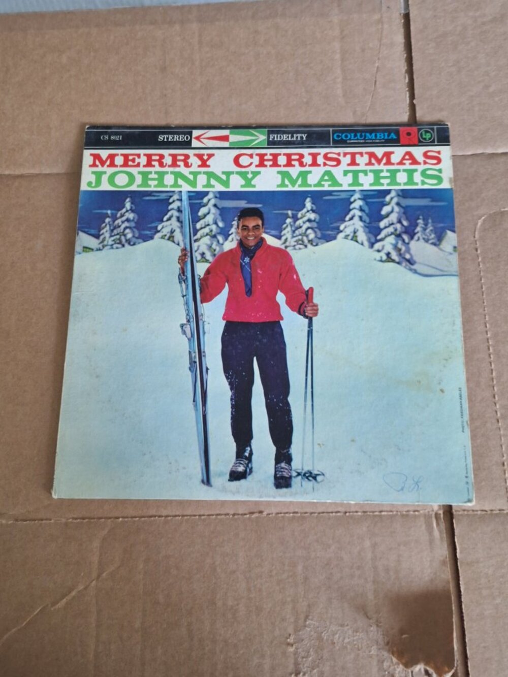 Johnny mathis merry christmas lp record